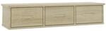 vidaXL Wand-Schubladenregal Sonoma-Eiche 88x26x18,5 cm Holzwerkstoff 800597