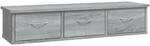 vidaXL Wandschrank Grau Sonoma 88x26x18,5 cm Holzwerkstoff 815082