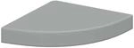 vidaXL Eck-Schweberegal Grau 25x25x3,8 cm MDF 323901