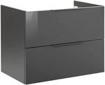 Fackelmann Waschbeckenunterschrank Luna Anthrazit 80 cm