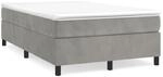 vidaXL Boxspringbett Hellgrau 120x200 cm Samt1398305