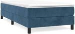 vidaXL Boxspringbett Dunkelblau 90x200 cm Samt1368820