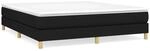 vidaXL Boxspringbett Schwarz 160x200 cm Stoff1397678