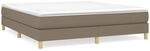 vidaXL Boxspringbett Taupe 160x200 cm Stoff1394700