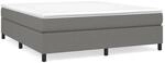 vidaXL Boxspringbett Dunkelgrau 180x200 cm Stoff1400289