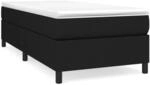 vidaXL Boxspringbett Schwarz 90x200 cm Stoff1399287