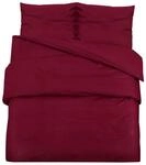 vidaXL Bettw&auml;sche-Set Bordeauxrot 135x200 cm Baumwolle 136181