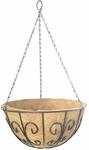 Siena Garden H&auml;ngeampel Swirl mit Kokoseinlage, Kette und Haken &Oslash; 35 cm