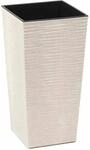 Siena Garden Pflanzgef&auml;&szlig; Eco Nizza Wei&szlig; 30x30x57,0 cm