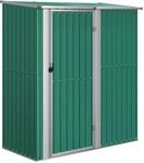 vidaXL Ger&auml;teschuppen Gr&uuml;n 180,5x97x209,5 cm Verzinkter Stahl 1038308