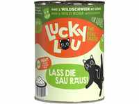 Lucky Lou Katzen-Nassfutter Lifestage Adult Rind & Wildschwein 400 g