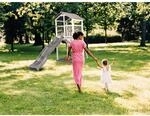 Axi Beach Tower Spielturm mit Grauer Rutsche 349 x 111 x 242 cm