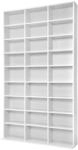 Tectake Cd Dvd Regal Christel In Holzoptik 27 F&auml;cher 102 x 23 50 x 180 cm Wei&szlig;