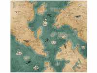 Komar Vliesfototapete Old Travel Map 300 cm x 280 cm