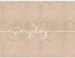 Bricoflor Fototapete Beige Wei&szlig; Boho Tapete Mit Schriftzug Enjoy Every Day