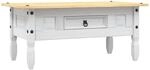 vidaXL Couchtisch Mexiko-Stil Kiefernholz Wei&szlig; 100x55x44 cm 282626