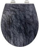 Wenko Premium WC-Sitz Slate Rock aus Duroplast mit Absenkautomatik