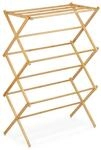 Relaxdays Handtuchst&auml;nder Bambus Natur Ausziehbar Klappbar Freistehend 106 cm x 74