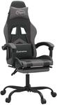 vidaXL Gaming-Stuhl mit Fu&szlig;st&uuml;tze Drehbar Schwarz & Grau Kunstleder 349607