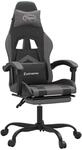 vidaXL Gaming-Stuhl mit Fu&szlig;st&uuml;tze Schwarz und Grau Kunstleder 3143906