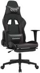 vidaXL Gaming-Stuhl mit Massage & Fu&szlig;st&uuml;tze Schwarz & Grau Kunstleder Modell 3
