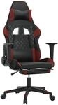 vidaXL Gaming-Stuhl mit Fu&szlig;st&uuml;tze Schwarz und Weinrot Kunstleder 3143771