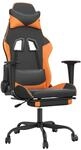 vidaXL Gaming-Stuhl mit Massage & Fu&szlig;st&uuml;tze Schwarz Orange Kunstleder Modell 4