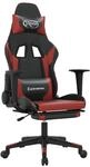 vidaXL Gaming-Stuhl mit Fu&szlig;st&uuml;tze Schwarz und Weinrot Kunstleder 3143706
