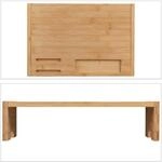 Relaxdays Monitorst&auml;nder Bambus Natur Rutschfest 41 cm x 28 cm x 10,5 cm 1,3 kg