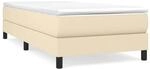 vidaXL Boxspringbett Creme 90x200 cm Stoff1388575