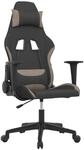 vidaXL Gaming-Stuhl mit Massagefunktion Schwarz und Taupe Stoff 345493