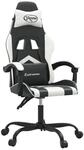 vidaXL Gaming-Stuhl Schwarz und Wei&szlig; Kunstleder 3143895