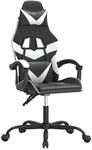 vidaXL Gaming-Stuhl Schwarz und Wei&szlig; Kunstleder 3143847