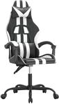 vidaXL Gaming-Stuhl Schwarz und Wei&szlig; Kunstleder 3143823