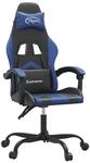 vidaXL Gaming-Stuhl Drehbar Schwarz und Blau Kunstleder 349591