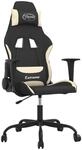 vidaXL Gaming-Stuhl Schwarz und Creme Stoff 3143711