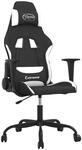 vidaXL Gaming-Stuhl Schwarz und Wei&szlig; Stoff 3143719