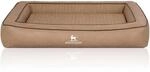 Knuffelwuff Hundebett Montego Orthop&auml;disch Kunstleder 120 x 100cm Camel