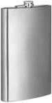Relaxdays Flachmann Edelstahl Silber Auslaufsicher 29 cm x 18 cm x 5 cm 0,4 kg 1,8,