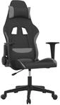 vidaXL Gaming-Stuhl Schwarz und Hellgrau Stoff 3143734