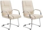 CLP 2er Set Freischwinger Attila Stoff Creme