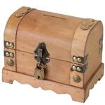 HMF 6414-50 Spardose Holzkiste Schloss 18 x 12 x 14 cm Klein Namibia