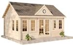 Alpholz Gartenhaus Clockhouse-XL Satteldach Unbehandelt 550 cm x 420 cm