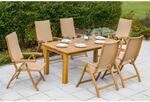 Gartenm&ouml;bel-Set Capri 7-tlg. Natur inkl. Doppelausziehtisch