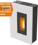 PEGASO Pelletofen Madison Stahl Wei&szlig; 5,3 kW mit Automatik