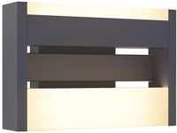 Lutec LED-Außenwandleuchte Conroy 2-flammig Anthrazit 15,5 x 22,5 x 9,7 cm