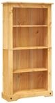 vidaXL B&uuml;cherschrank 4 F&auml;cher Mexiko-Stil Kiefernholz 80x29x150 cm 243743