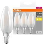Osram Leuchtmittel E14 Kerzenform 2.700 K 470,m 4,2 W 3er Set