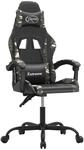 vidaXL Gaming-Stuhl Drehbar Schwarz und Tarnfarben Kunstleder 349578