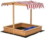 Outsunny Sandkasten mit Abdeckung